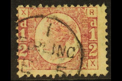 1870 ½d Rose Red Plate 9, SG 49, Used With Superb Cds Pmk, One Short Perf At Left. A Beauty, Cat £850. For More Images,  - Autres & Non Classés