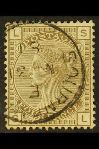 1880-83 4d Grey - Brown Plate 17, Wmk Crown, SG 160, Very Fine CDS Used. For More Images, Please Visit Http://www.sandaf - Other & Unclassified