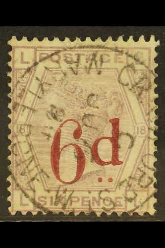 1880-83 6d On 6d Lilac Plate 18, Wmk Crown, SG 162, Very Fine Used With Marylebone Cds Cancellation. For More Images, Pl - Other & Unclassified