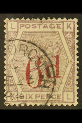 1880-83 6d On 6d Lilac Plate 18, Wmk Imp Crown, SG 162, Very Fine Used With 23rd Dec 1884 Cds. For More Images, Please V - Other & Unclassified