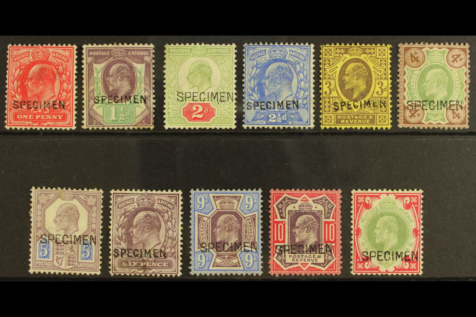 1902-10 De La Rue Issue To 1s (without ½d & 7d Values), Each Overprinted "SPECIMEN" (SG 219s-257s), Unused Without Gum & - Unclassified