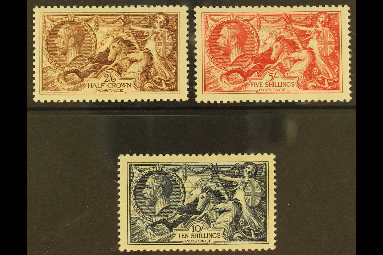 1934 Re-engraved Seahorses Complete Set, SG 450/52, Fine Mint, Good Centering, Fresh Colours. (3 Stamps) For More Images - Non Classés