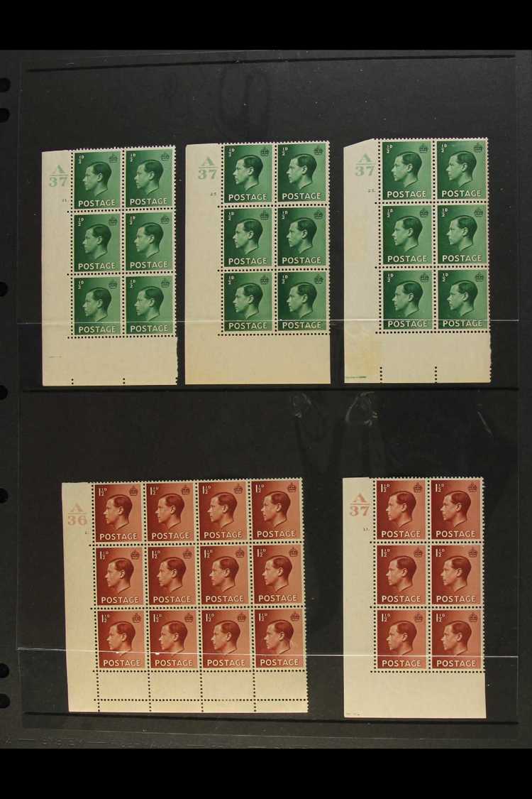 CONTROL AND CYLINDER BLOCK COLLECTION 1936-37 Fine Mint Or Never Hinged Mint Collection Of Cylinder Blocks Of Six (or La - Non Classés