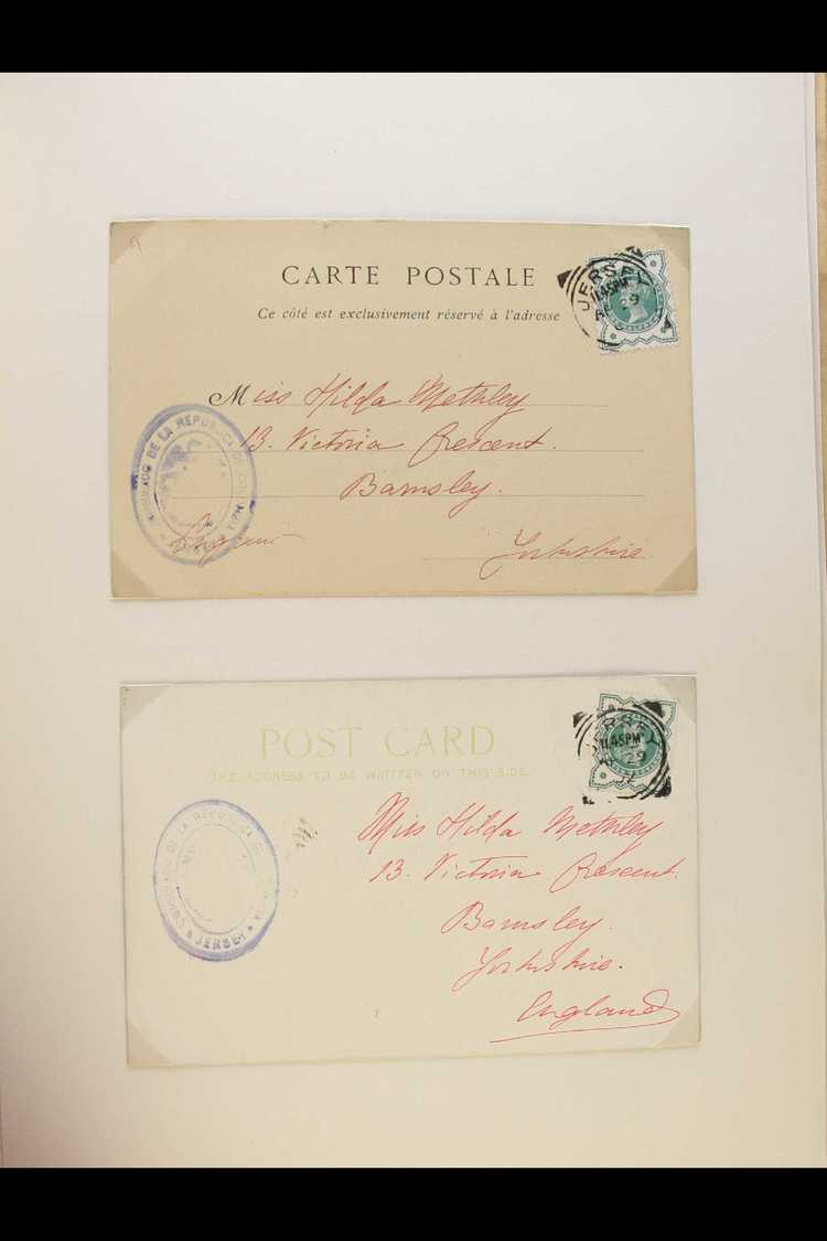 ISLAND POSTMARKS AND POSTCARDS COLLECTION Early 1900's To 1950's Collection In An Album, Includes A Group Of 1930's Stam - Other & Unclassified