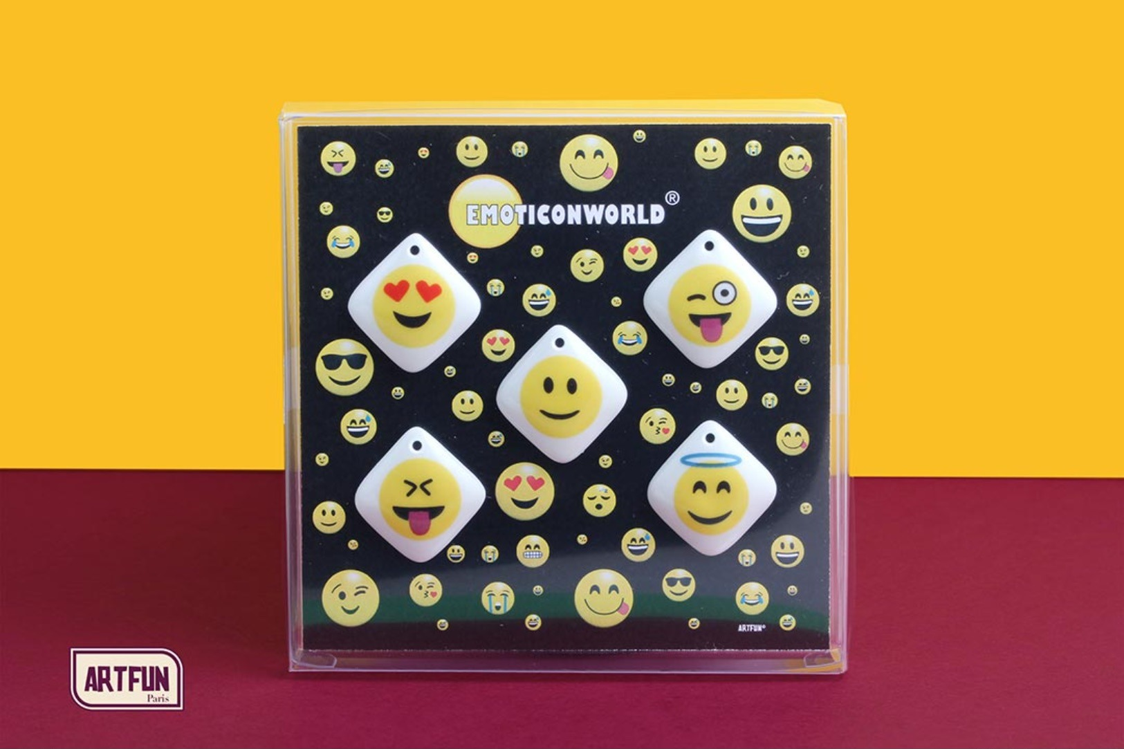 Coffret 5 Fèves – Bijoux Emoticonworld (2018) - Cartoons