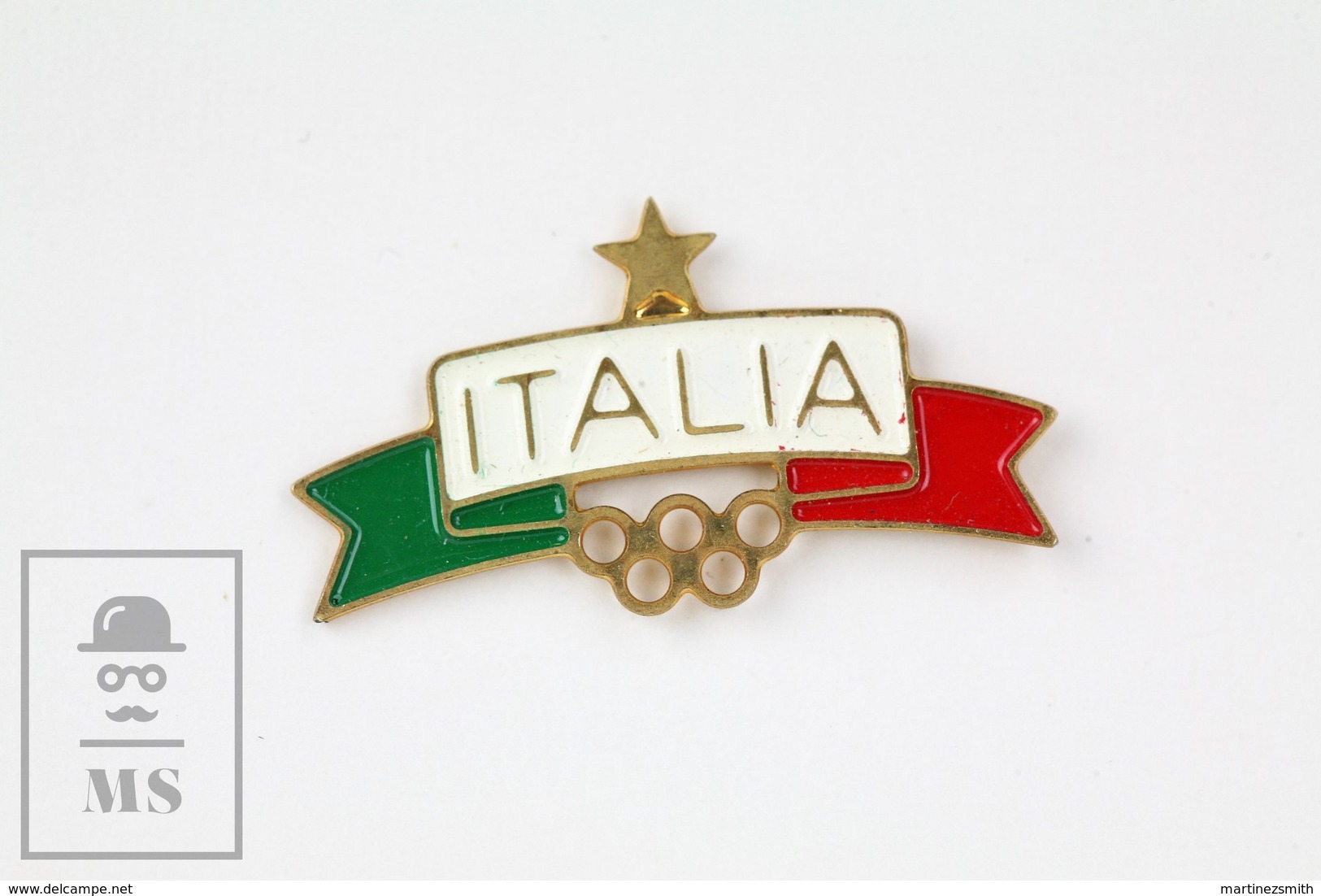 Italy Olympic Games Vintage  Advertising Pin Badge - Juegos Olímpicos