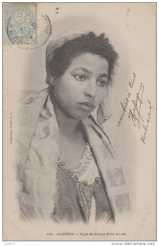 Algérie - Alger - Type De Jeune Fille Arabe - 1905 Cachets Alger Ancy Le Franc - Scenes
