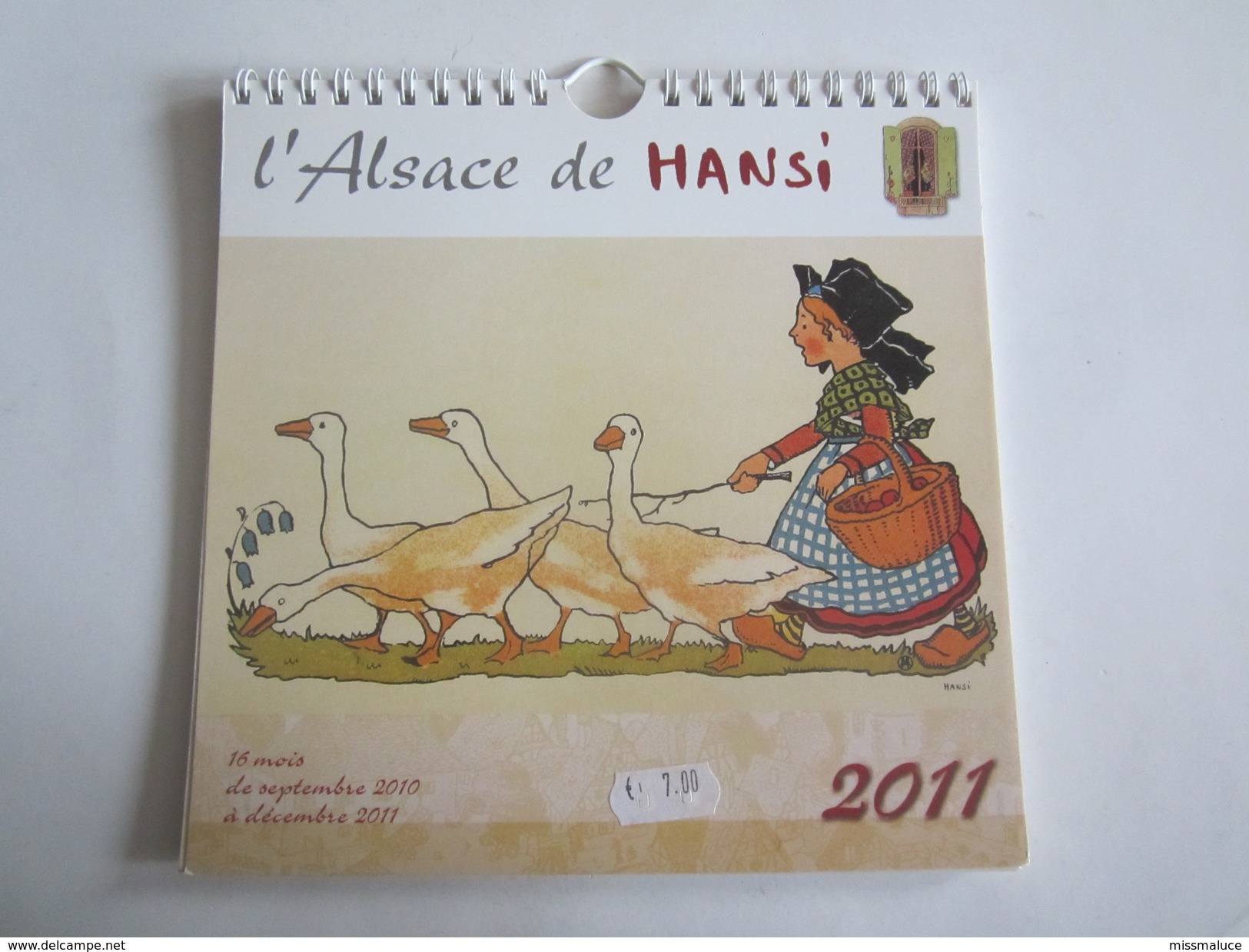 Calendrier L'Alsace De Hansi Illustrateur 2010 à 2011 - Autres & Non Classés