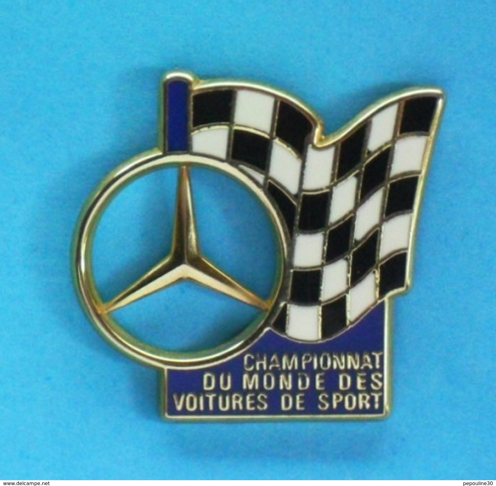 1 PIN'S //   ** MERCEDES ** CHAMPIONNAT DU MONDE DES VOITURES DE SPORT ** . (Arthus Bertrand Paris) - Arthus Bertrand