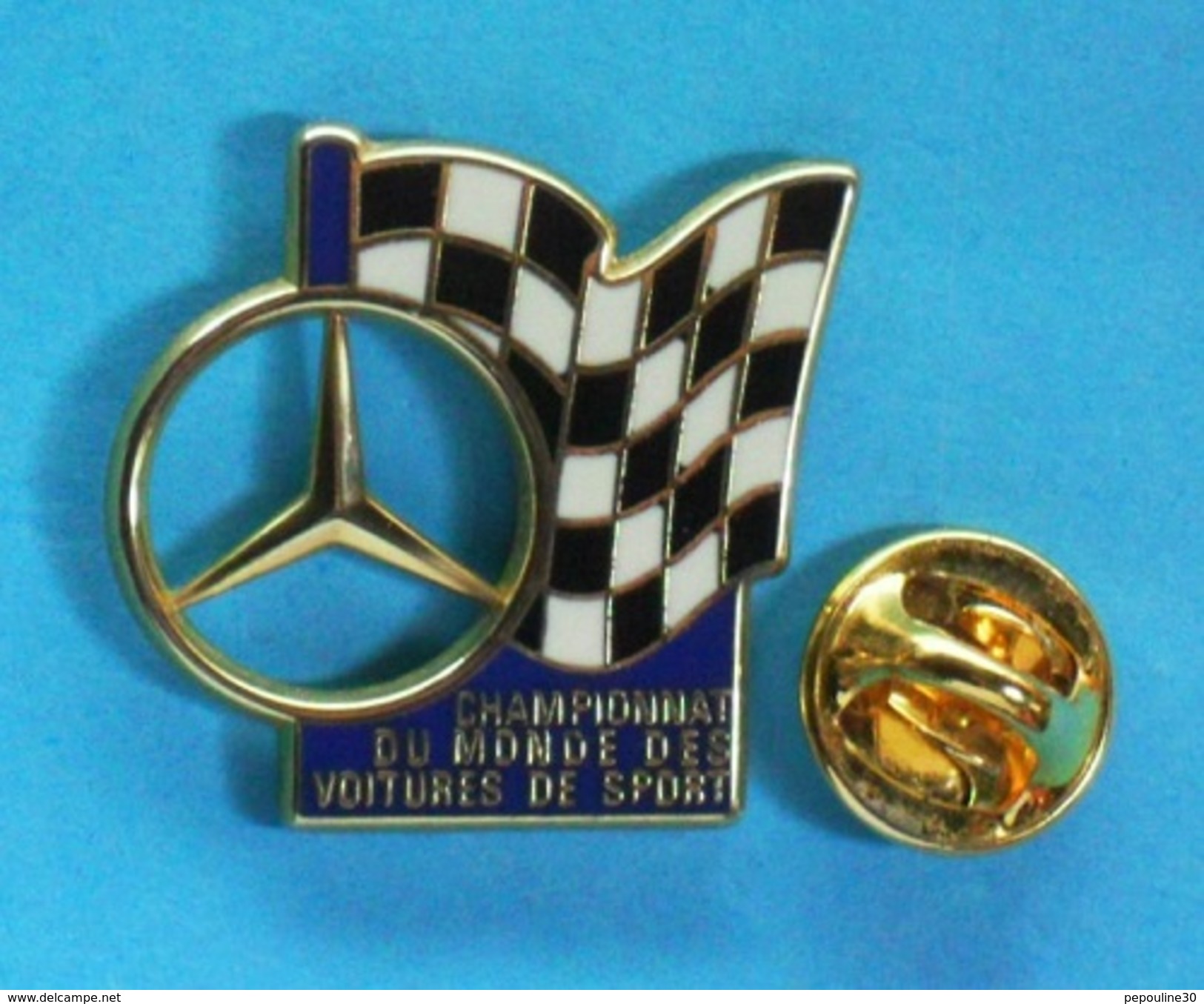 1 PIN'S //   ** MERCEDES ** CHAMPIONNAT DU MONDE DES VOITURES DE SPORT ** . (Arthus Bertrand Paris) - Arthus Bertrand