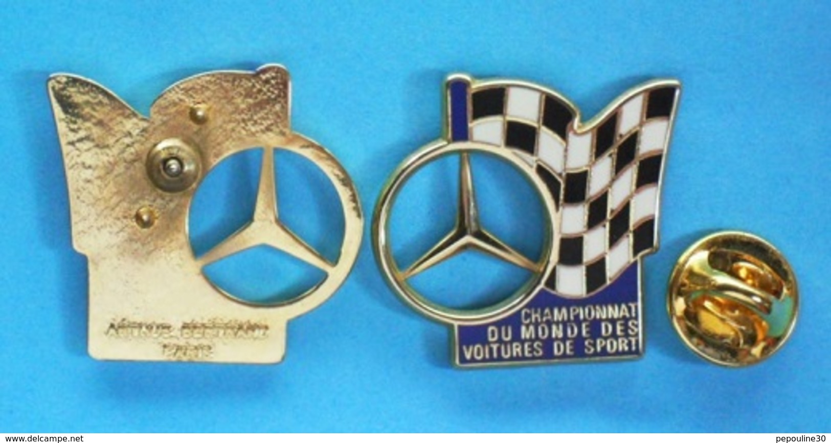 1 PIN'S //   ** MERCEDES ** CHAMPIONNAT DU MONDE DES VOITURES DE SPORT ** . (Arthus Bertrand Paris) - Arthus Bertrand