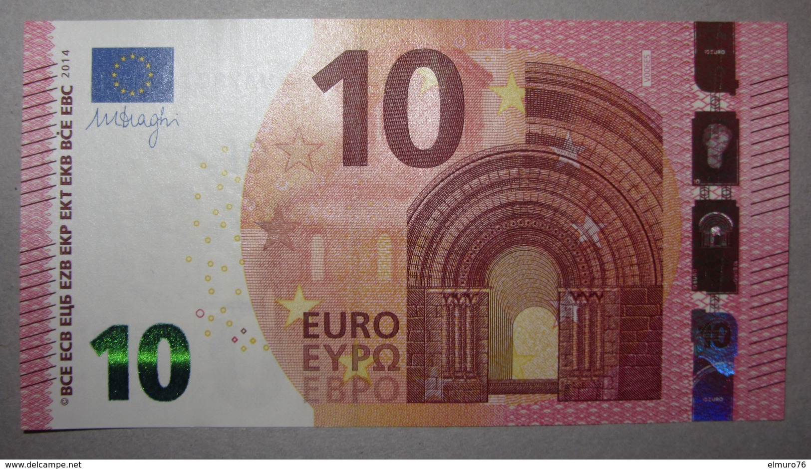 10 Euro V006E5 Spain Draghi Serie VA Perfect UNC - 10 Euro