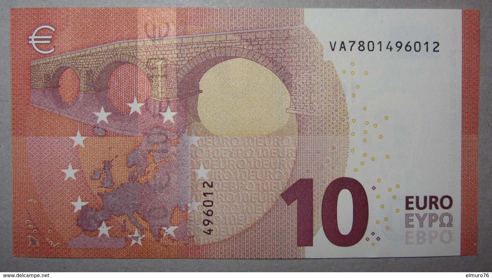 10 Euro V006E5 Spain Draghi Serie VA Perfect UNC - 10 Euro