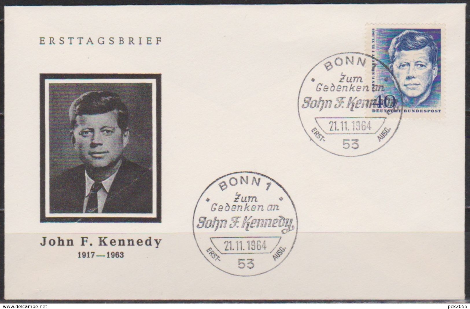 BRD FDC 1964 Nr.453 1.Todestag Von John F. Kennedy (d 177 ) Günstige Versandkosten - Sonstige & Ohne Zuordnung