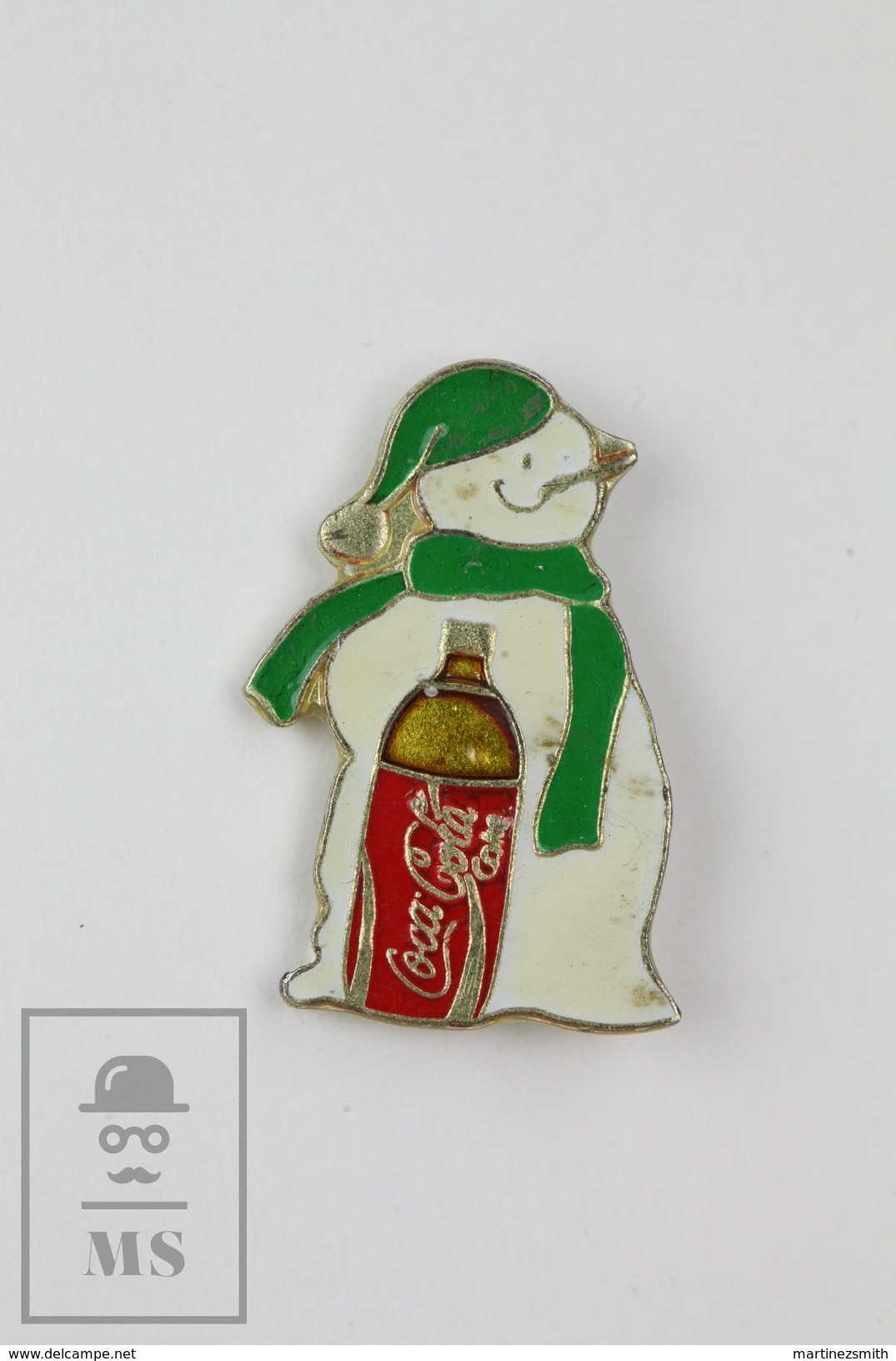 Winter Snowman Coca Cola Advertising Pin Badge - Otros & Sin Clasificación