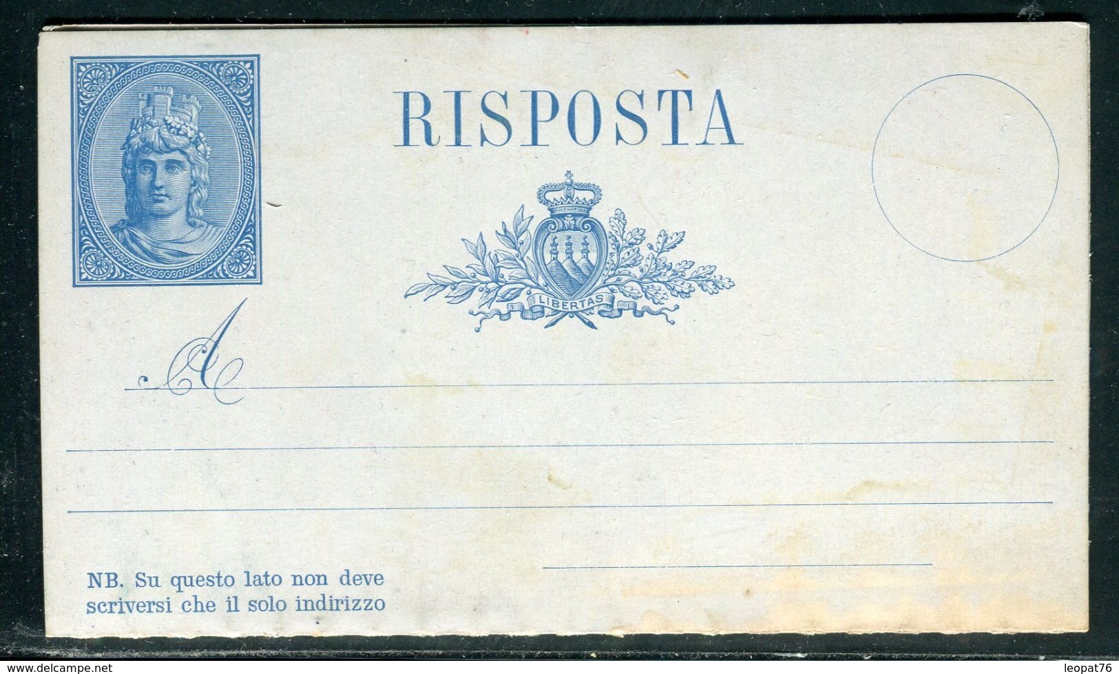 Saint Marin - Entier Postal + Réponse Non Voyagé - Ref D10 - Postal Stationery