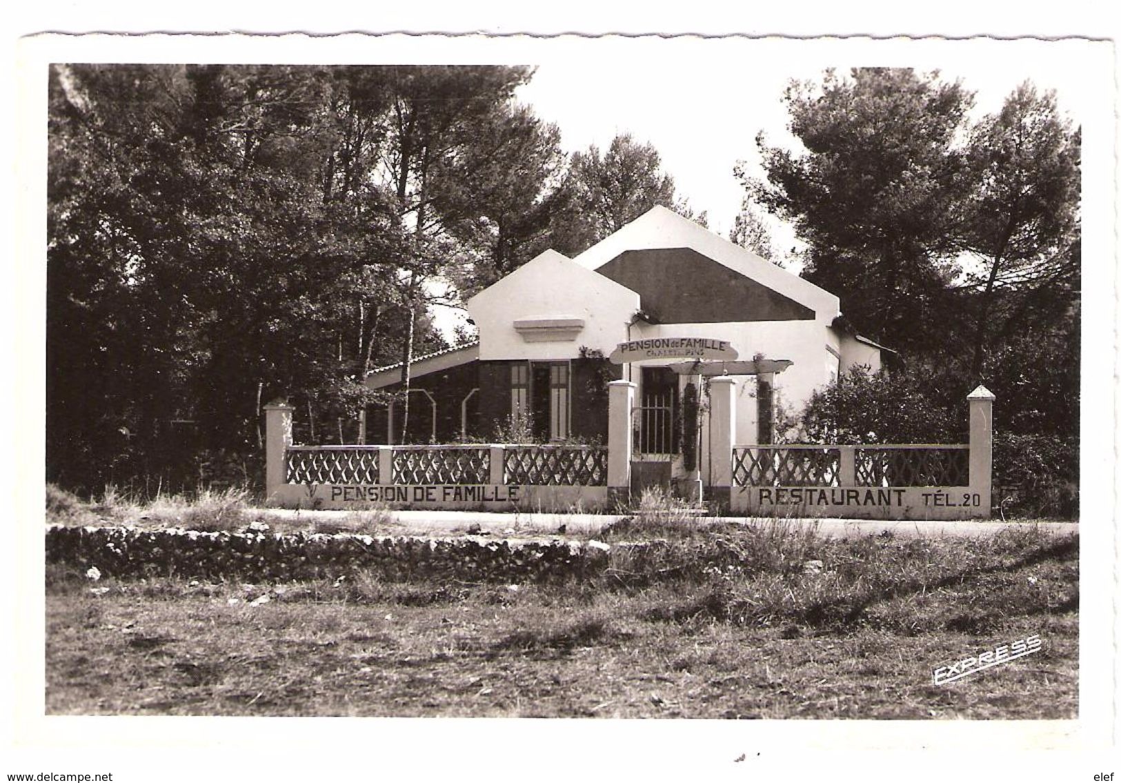 NANS LES PINS , Var : Chalet Des PIns; Restaurant Pension De Famille Veuve Paul Blanc ; Années 40/50 , TTB - Nans-les-Pins