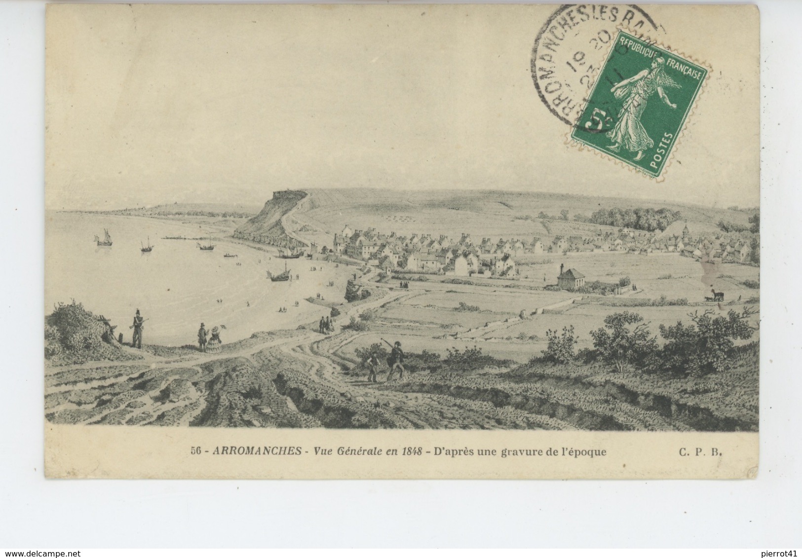 ARROMANCHES - Vue Générale En 1848 - D'après Une Gravure De L'époque - Arromanches