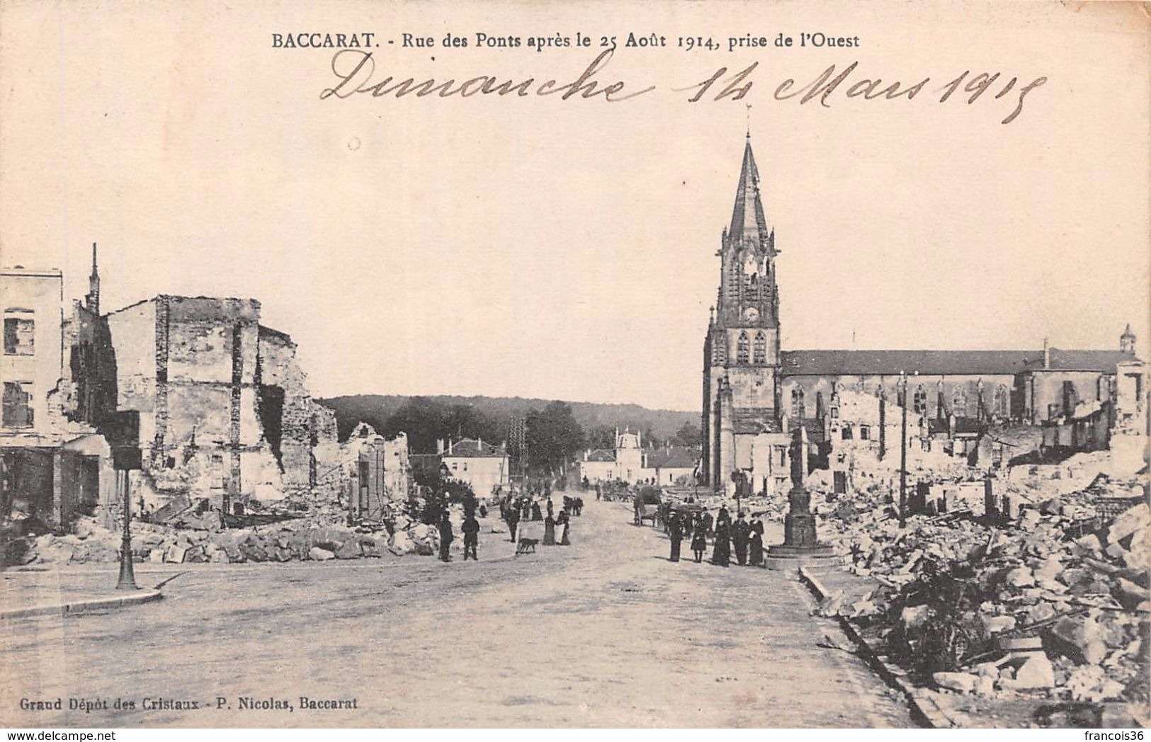Lot De 45 CPA De Baccarat (54) - Ruines - Pendant La Guerre 1914 1918 En Lorraine - Bon état - Baccarat