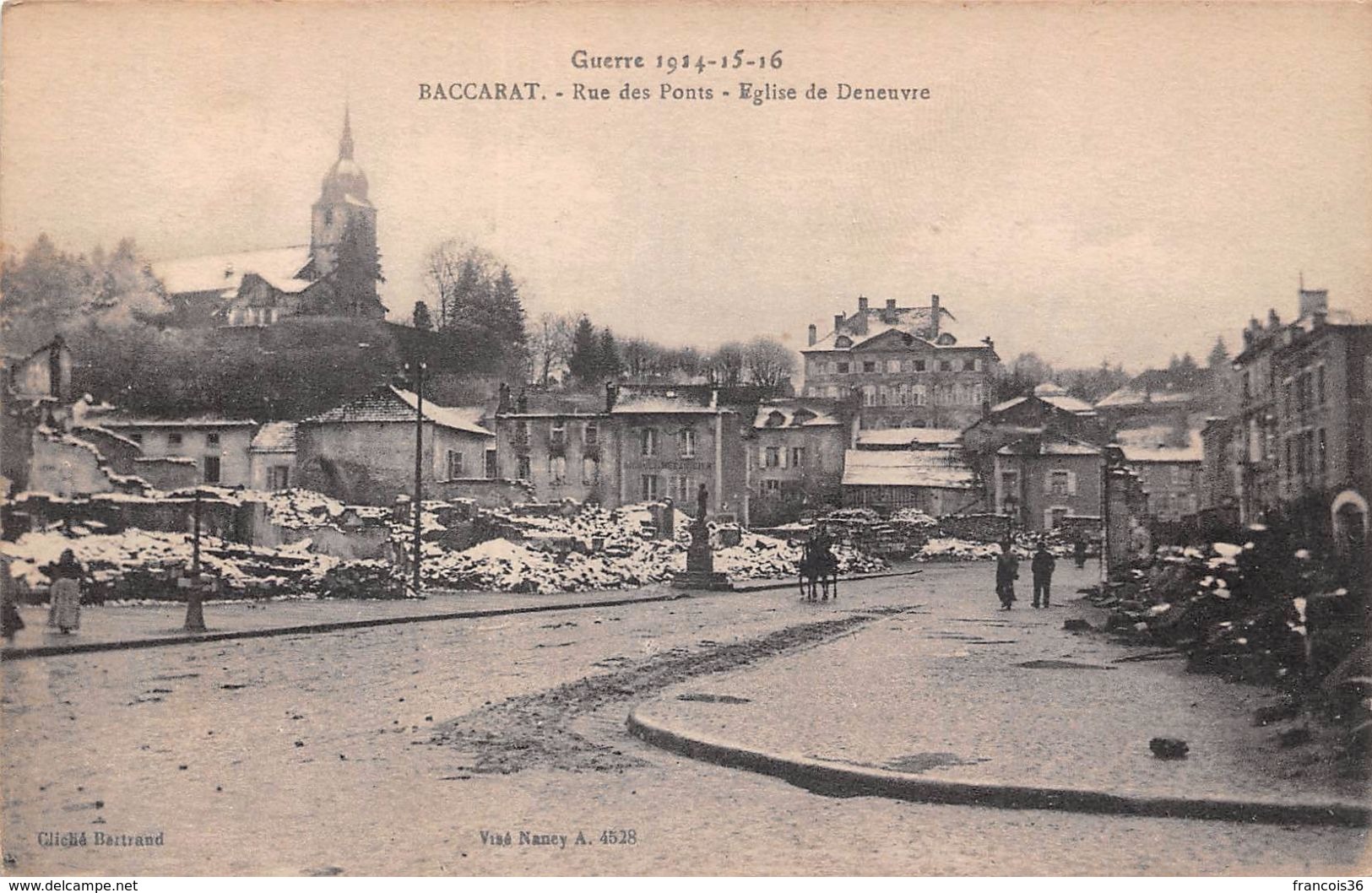 Lot de 45 CPA de Baccarat (54) - Ruines - pendant la guerre 1914 1918 en Lorraine - bon état