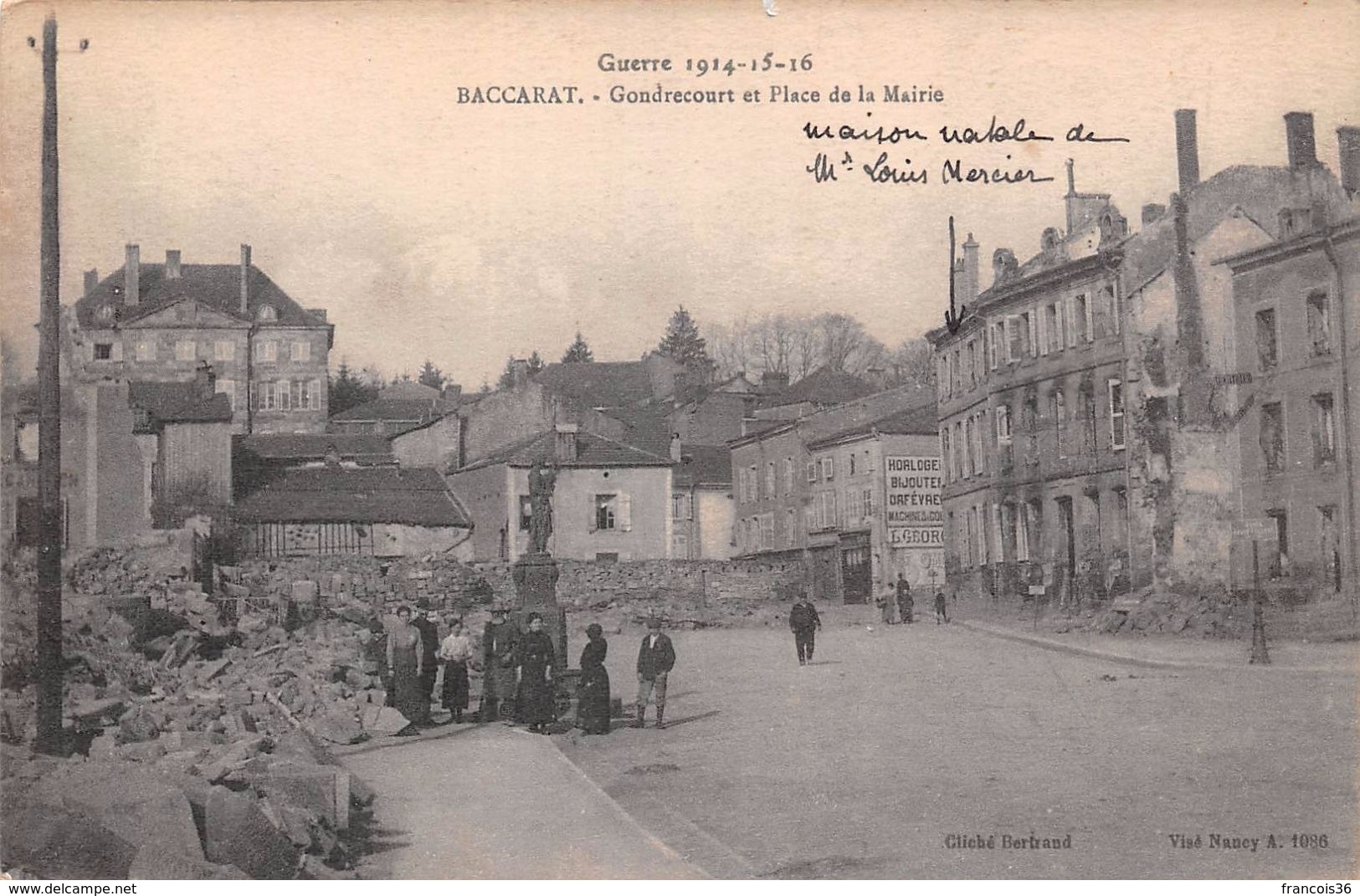 Lot de 45 CPA de Baccarat (54) - Ruines - pendant la guerre 1914 1918 en Lorraine - bon état