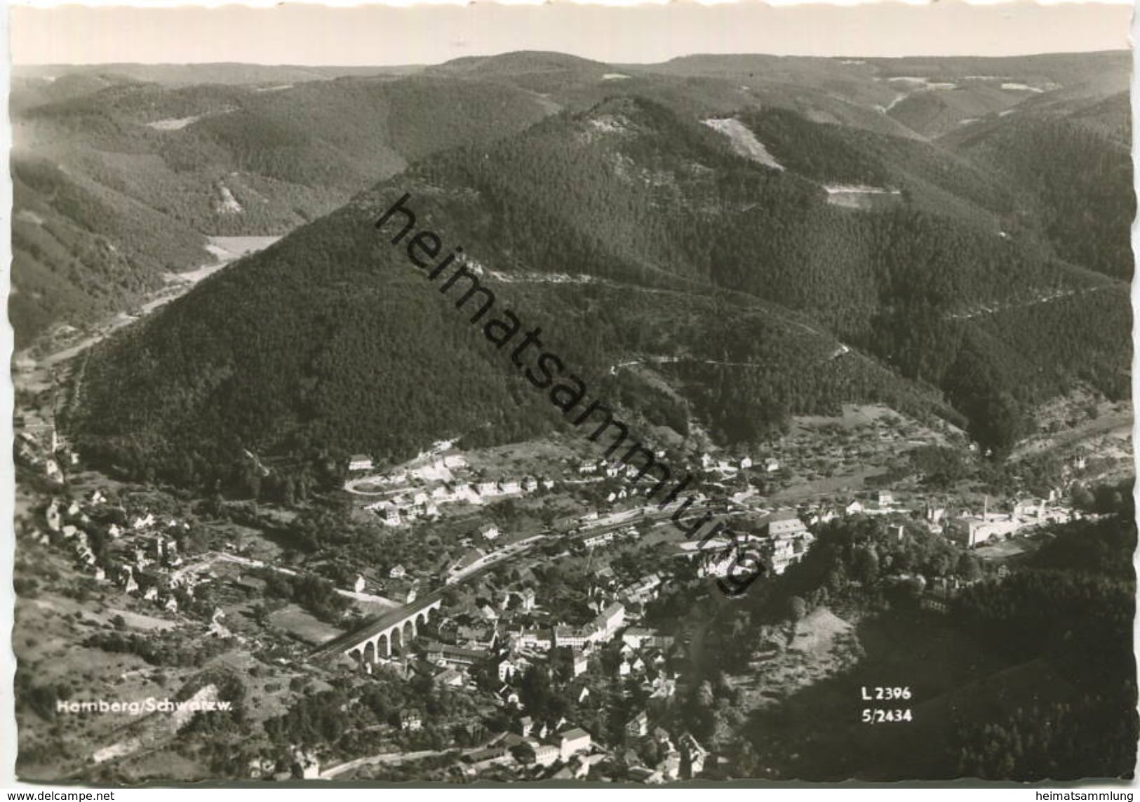 Hornberg - Luftaufnahme - Foto-AK Großformat 60er Jahre - Verlag Hildenbrand Göppingen - Hornberg