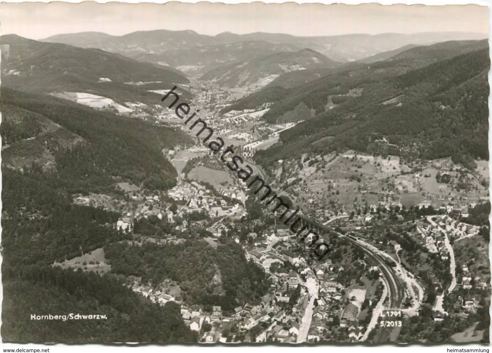 Hornberg - Luftaufnahme - Foto-AK Großformat 60er Jahre - Verlag Hildenbrand Göppingen - Hornberg