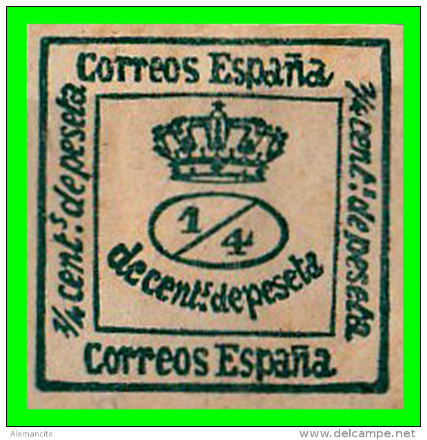 ESPAÑA 1&ordf; REPUBLICA AÑO 1876  CORONA REAL  DEL  REINADO DE ALFONSO XII    4/4  DE PESETA - Oblitérés