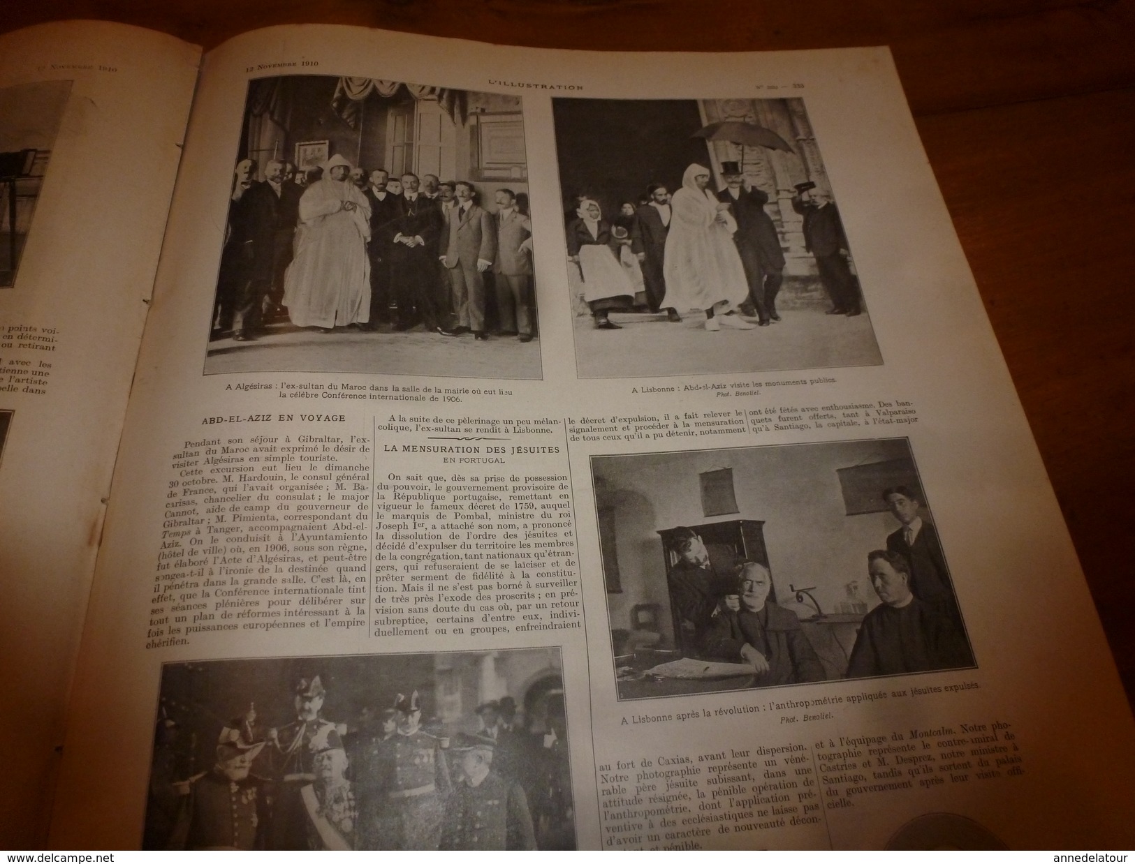 1910 L'ILLUSTRATION:Belgique;Nos noirs;Expo Chrysanthème;Collision navire Brighton;Sculpture photographique;Reliques;etc