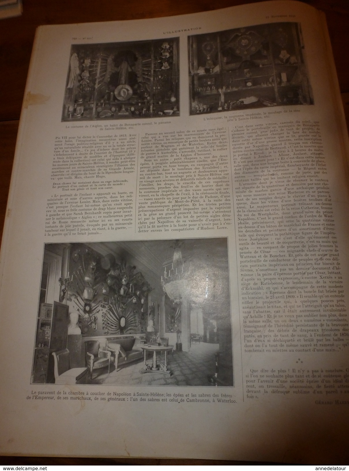 1910 L'ILLUSTRATION:Belgique;Nos noirs;Expo Chrysanthème;Collision navire Brighton;Sculpture photographique;Reliques;etc