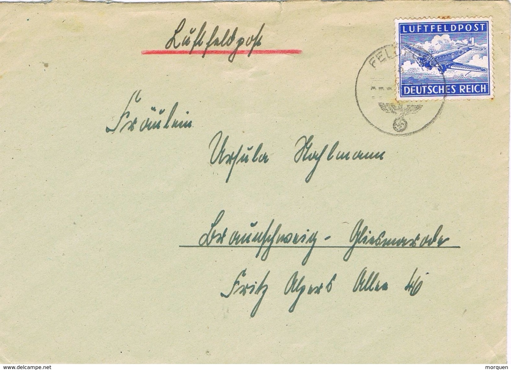 26570. Carta LUFT FELDPOST, Alemania Correo Militar, Num 16810 - Correo Aéreo & Zeppelin