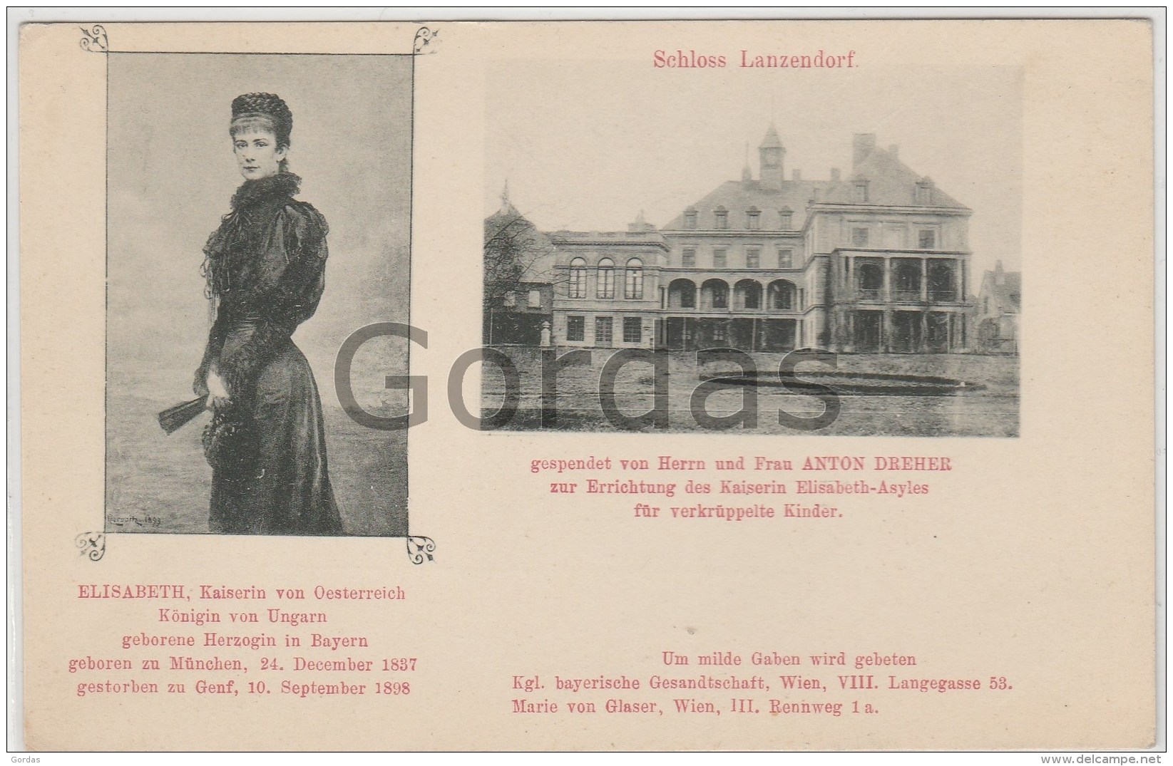 Austria - Elisabeth - Sisi - Sissi - Kaiserin Von Osterreich - Schloss Lanzendorf - Bruck An Der Leitha