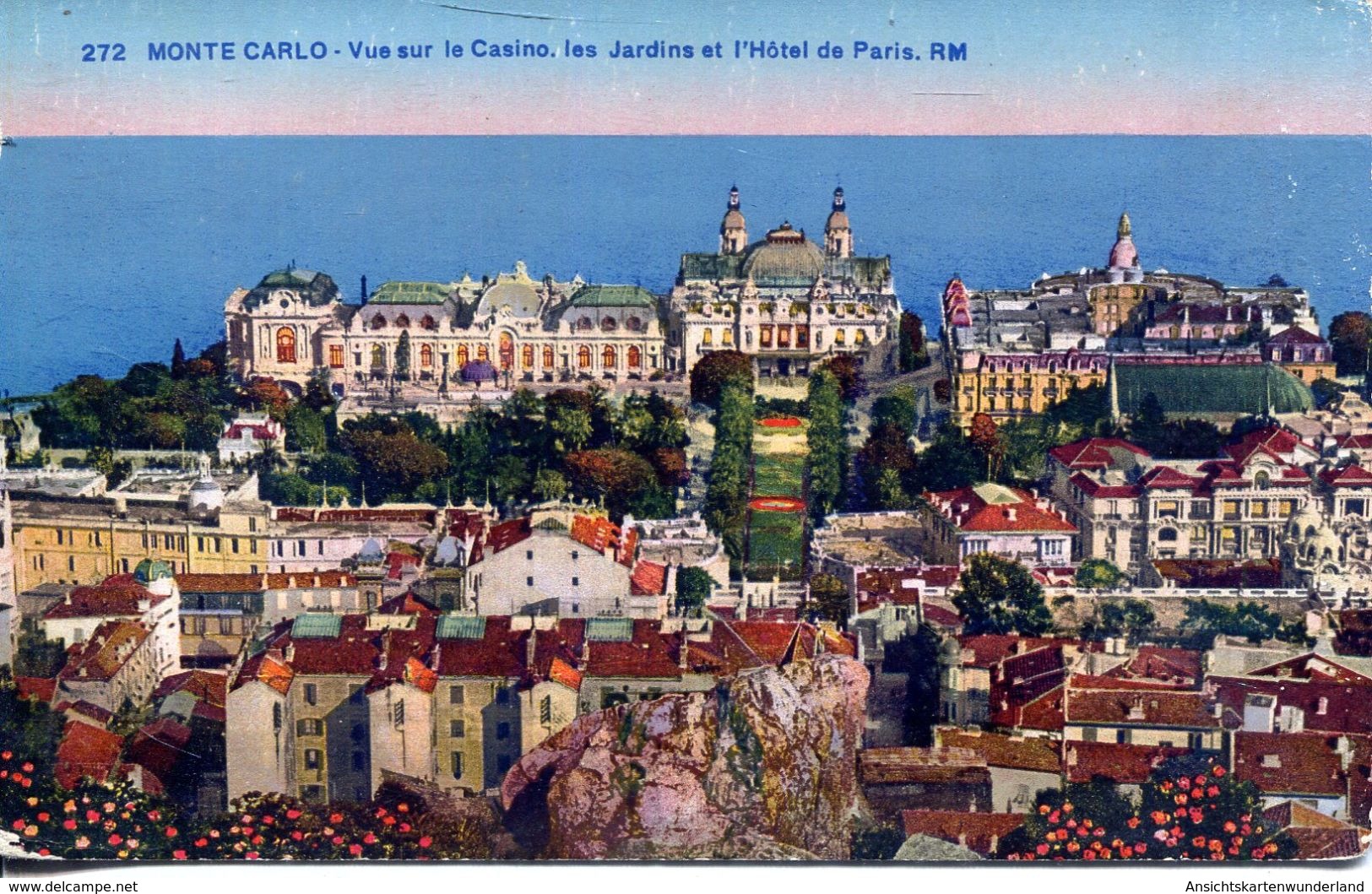 Monte Carlo - Vue Sur Le Casino, Les Jardins Et L'Hôtel De Paris (002065) - Monte-Carlo