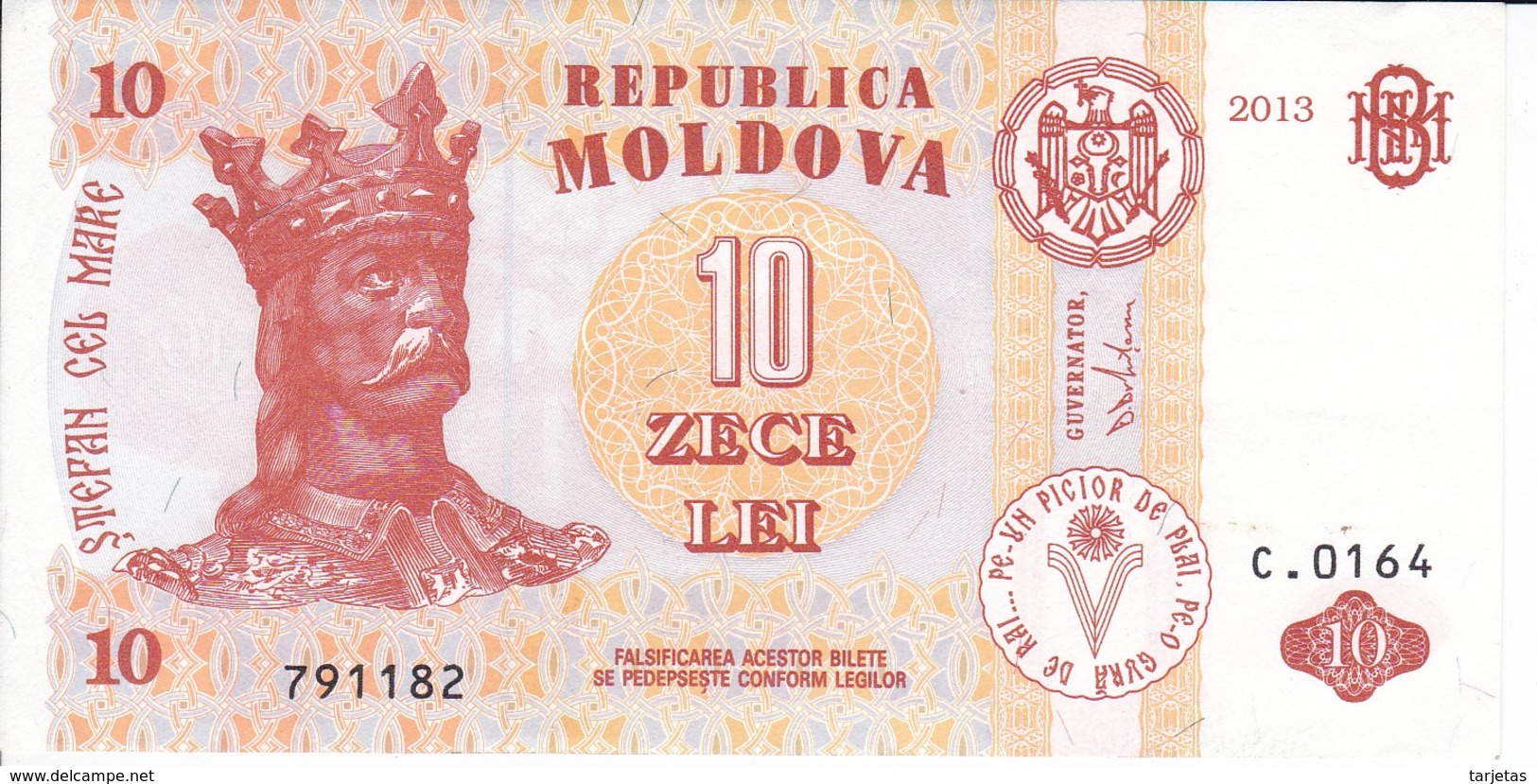 BILLETE DE MOLDAVIA DE 10 LEI DEL AÑO 2013 EN CALIDAD EBC (XF) (BANKNOTE) - Moldova