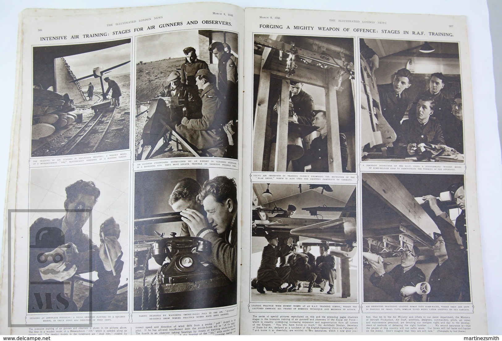 WWII The Illustrated London News, March 8, 1941 - King George VI, War's Havoc: Damage At Swansea - Historia