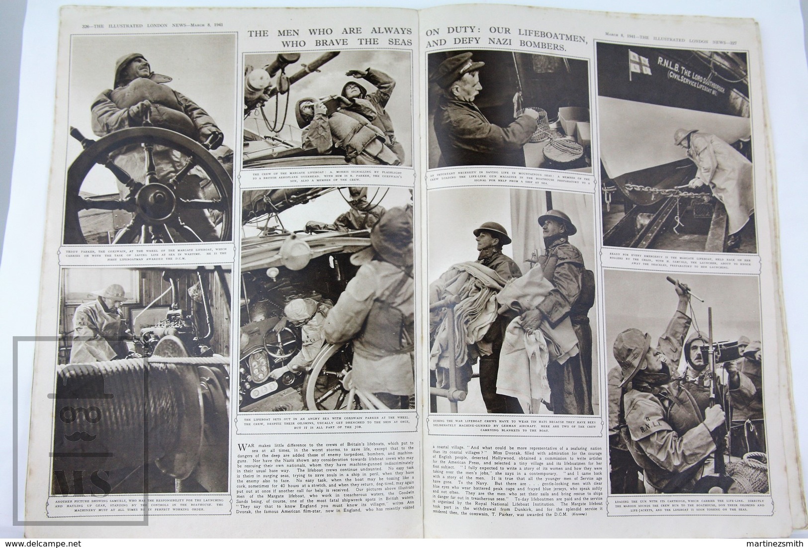 WWII The Illustrated London News, March 8, 1941 - King George VI, War's Havoc: Damage At Swansea - History