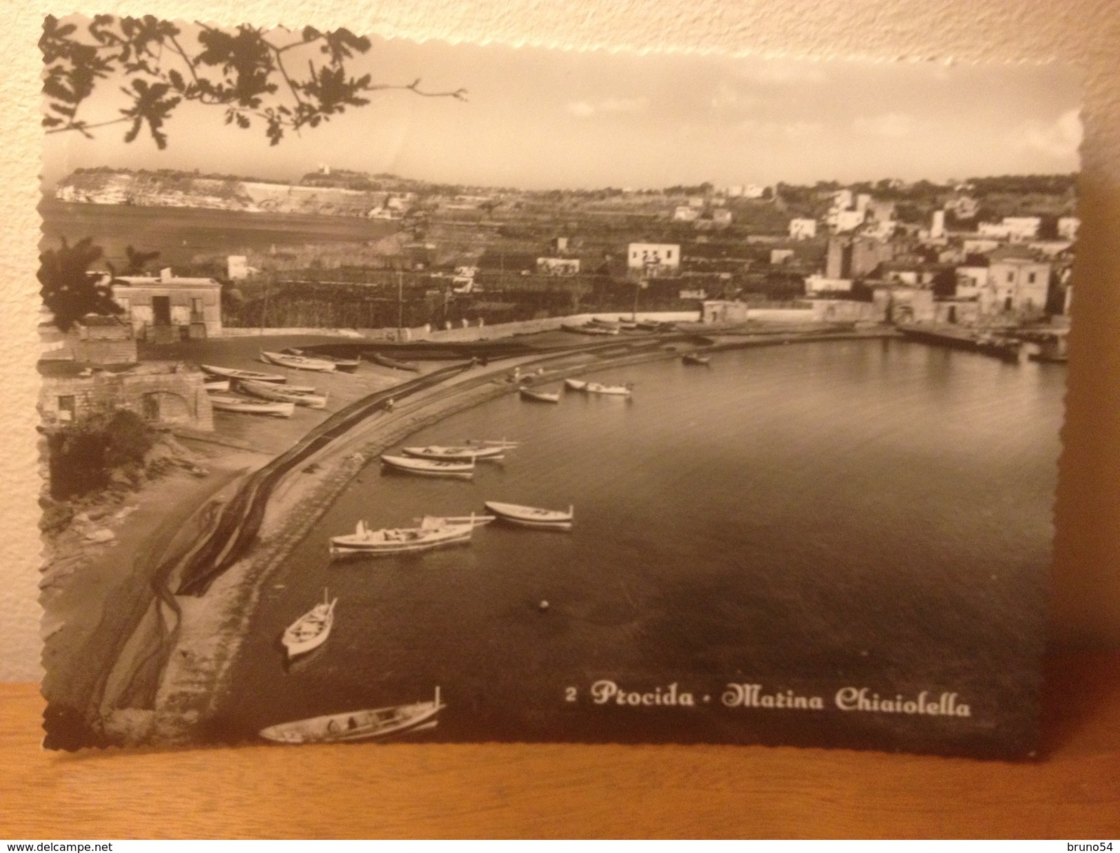 Cartolina Procida Napoli  Marina Chiaiolella Viaggiata 1953  Barche - Napoli