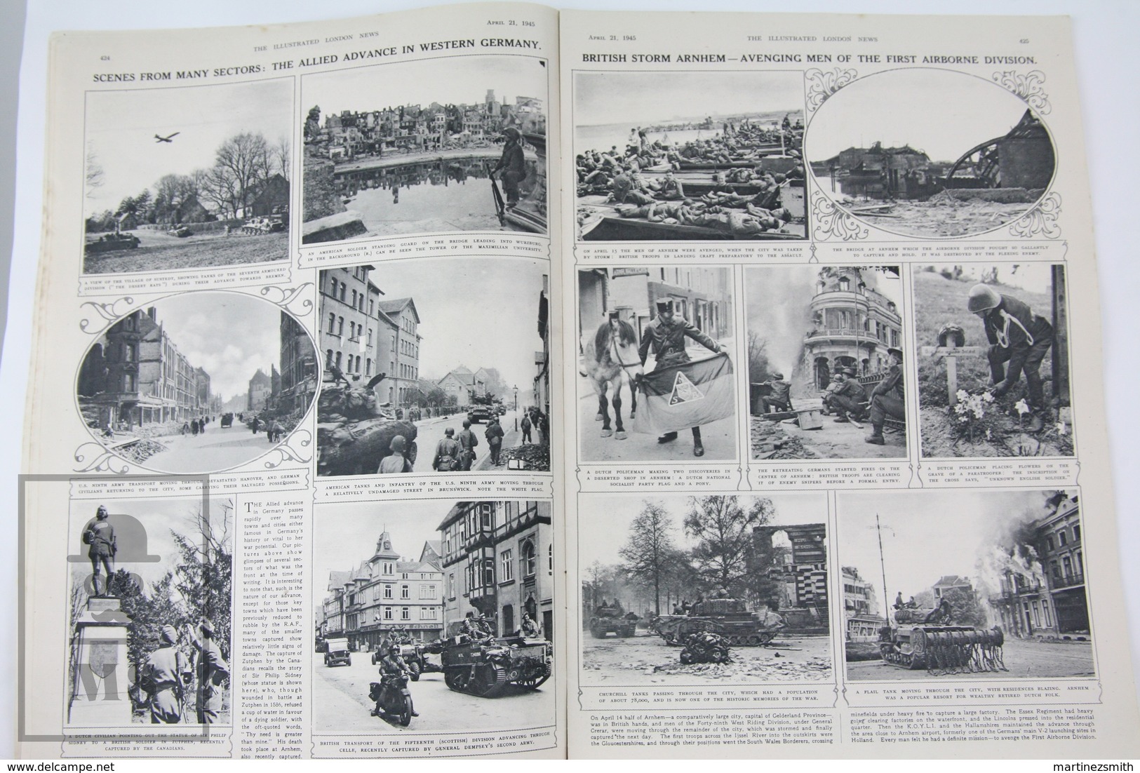 WWII The Illustrated London News, April 21, 1945, President Franklin Delano Roosevelt, German Prisoners - Histoire