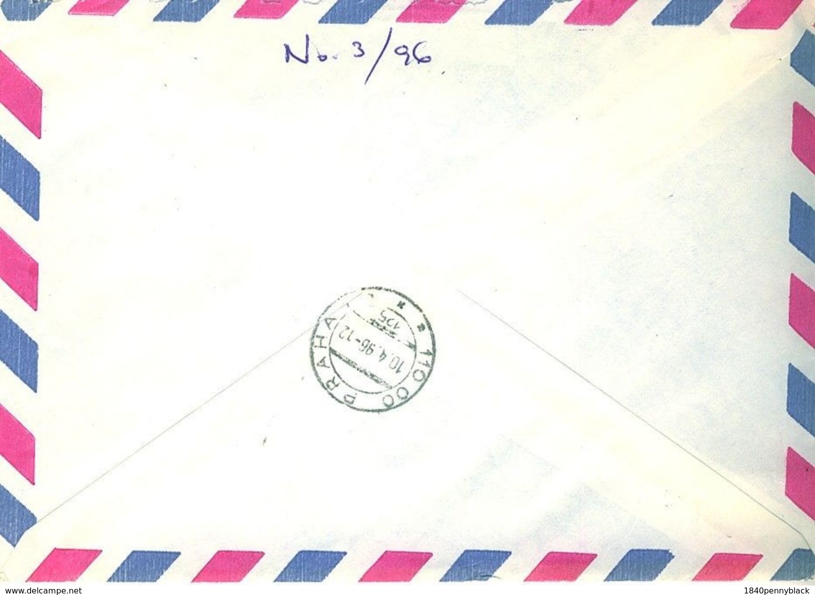 ALBANIA 1996 Cover From Tirana To Prague With Amundsen SG 2604 - Albania