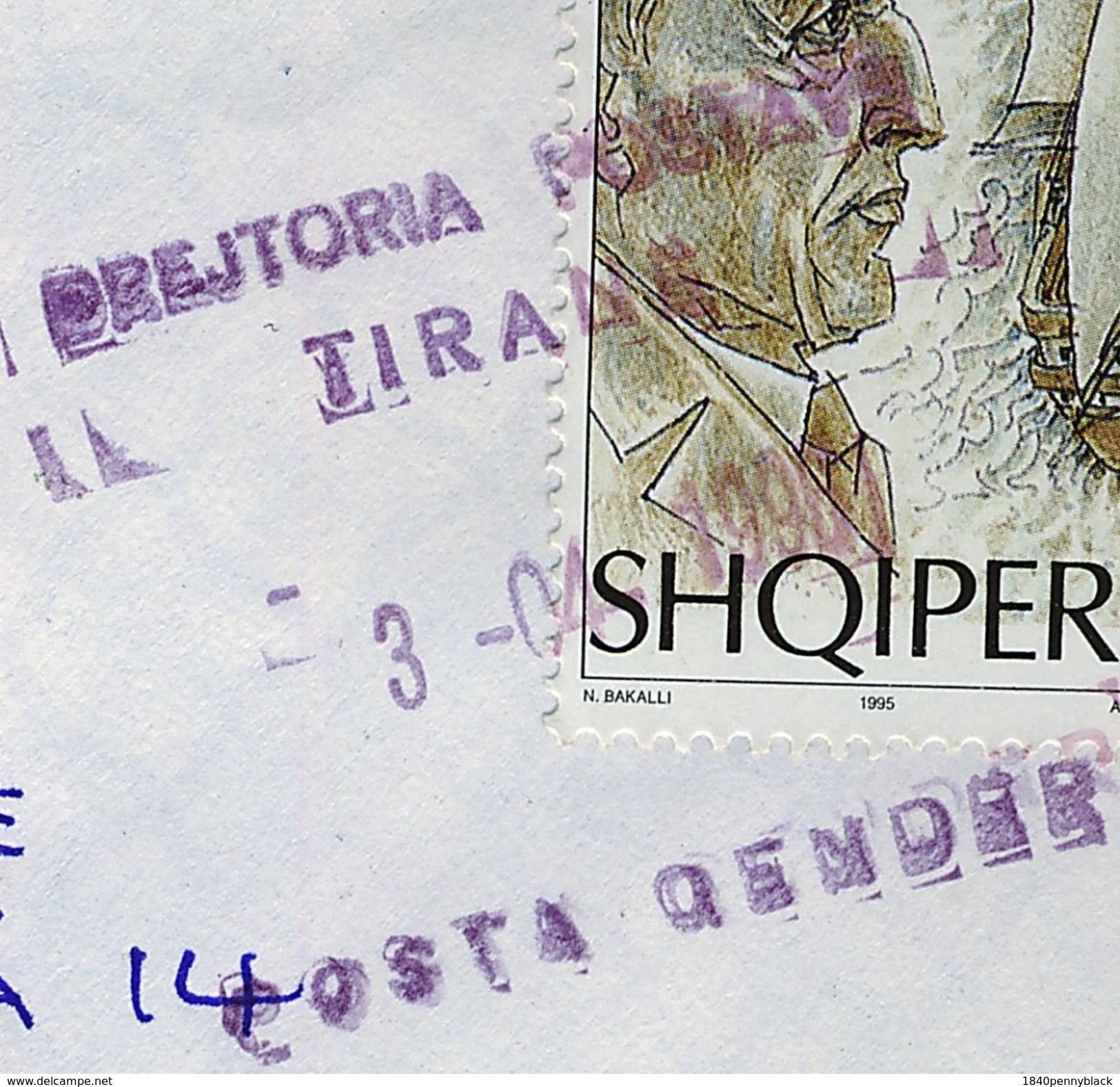 ALBANIA 1996 Cover From Tirana To Prague With Amundsen SG 2604 - Albania