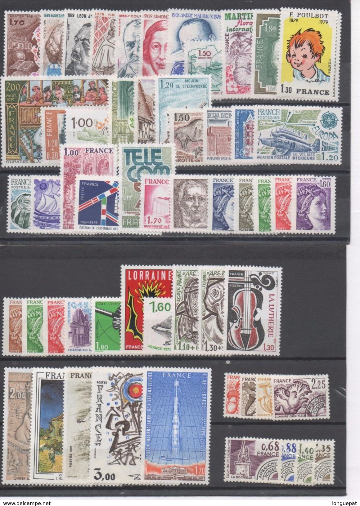 FRANCE - Timbres-Poste + Poste Aérienne + Préoblitérés   De 1979 - 1970-1979