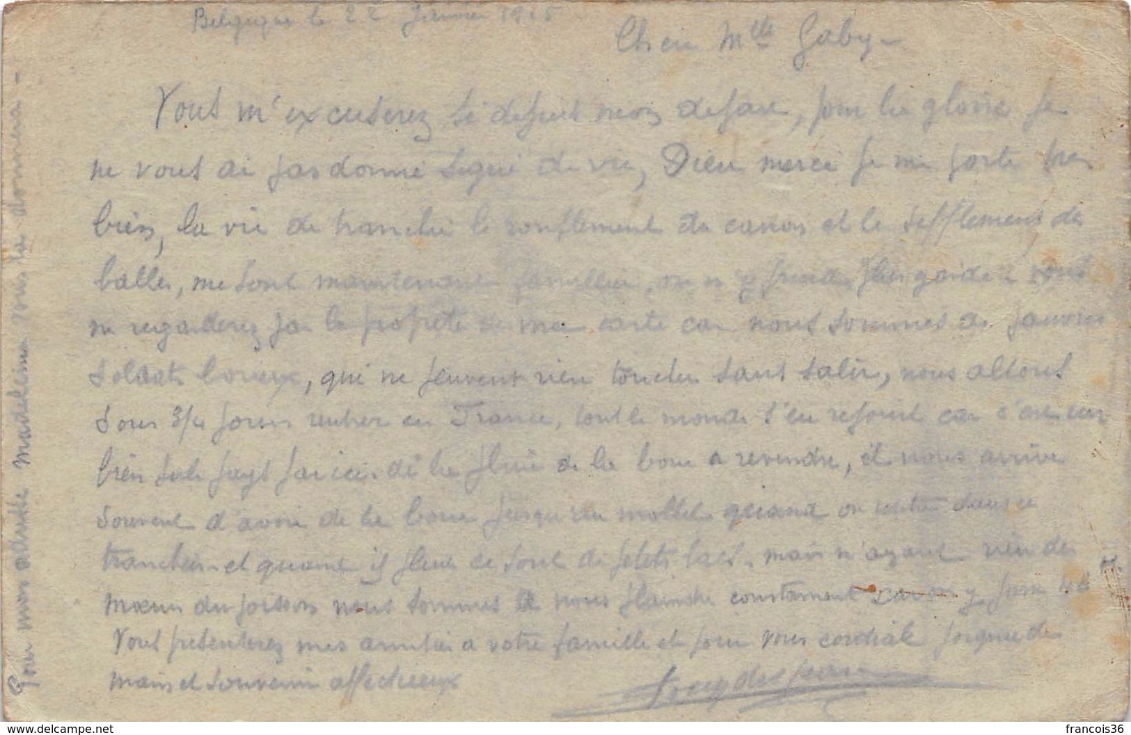 Lot De 83 CPA En Franchise - Correspondance Des Armées De La République - Témoignages De Guerre 1914 1918 - Autres & Non Classés