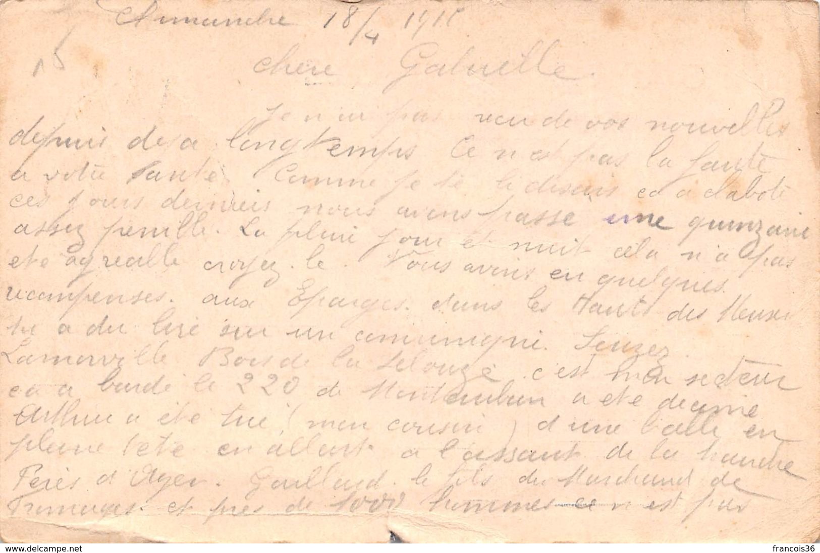 Lot de 83 CPA en franchise - Correspondance des Armées de la République - témoignages de guerre 1914 1918