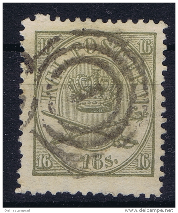 Denmark: Mi 15 A  Obl./Gestempelt/used Perfo 13 :12,50   1864 - Gebraucht