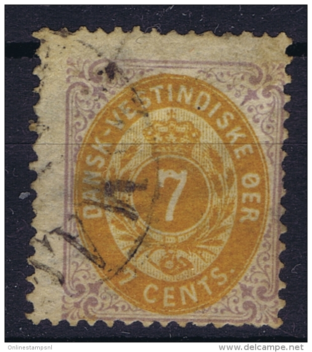 Danish West Indies : Mi 8 I Obl./Gestempelt/used  1875 - Dänische Antillen (Westindien)