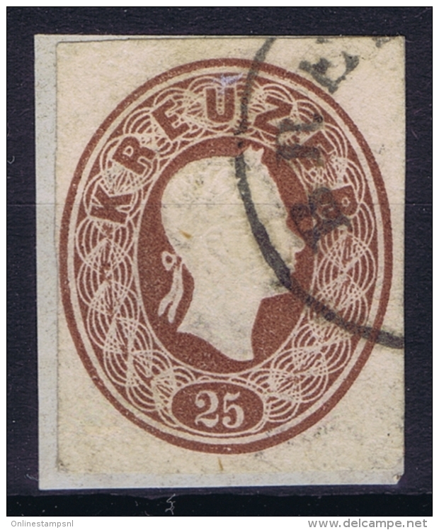 Austria: Kuvert Ausschnitte Der Ausgabe 1861 Als Freimarken Gebraucht - Gebraucht