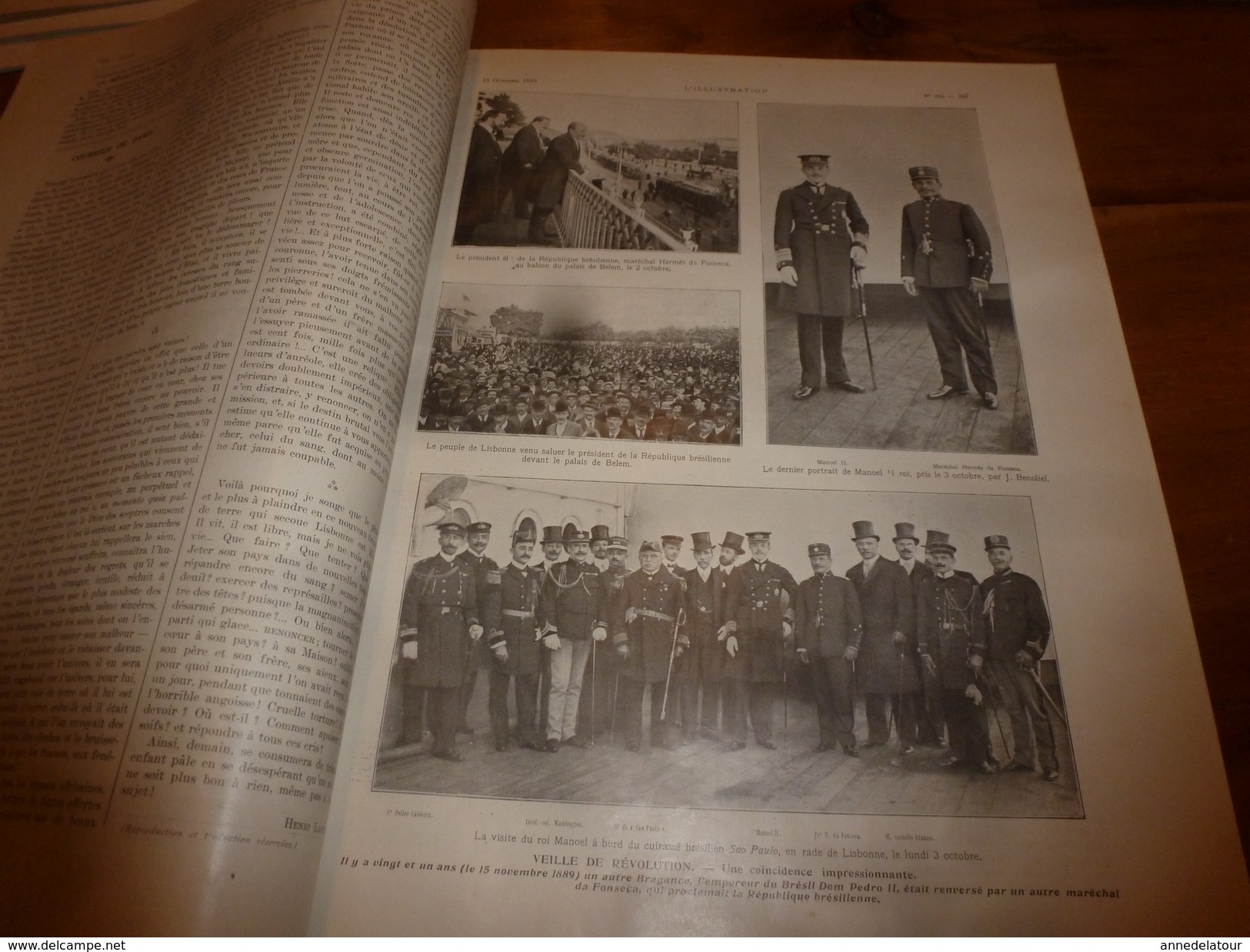 1910 L'ILLUSTRATION:Révolution à LISBONNE(Lisboa) ,pl. Dom Pedro,etc (important Doc.texte-photos);Mexique;L'île Maurice - L'Illustration