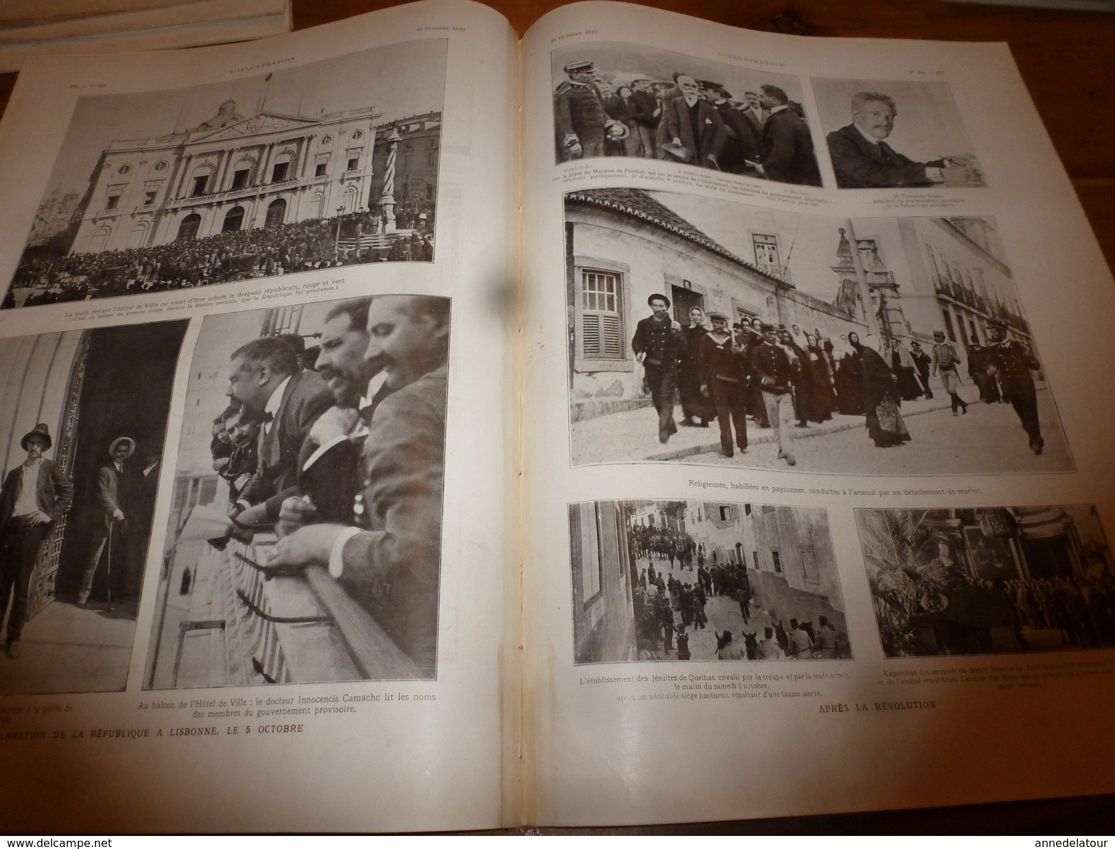 1910 L'ILLUSTRATION:Révolution à LISBONNE(Lisboa) ,pl. dom Pedro,etc (important doc.texte-photos);Mexique;L'île Maurice