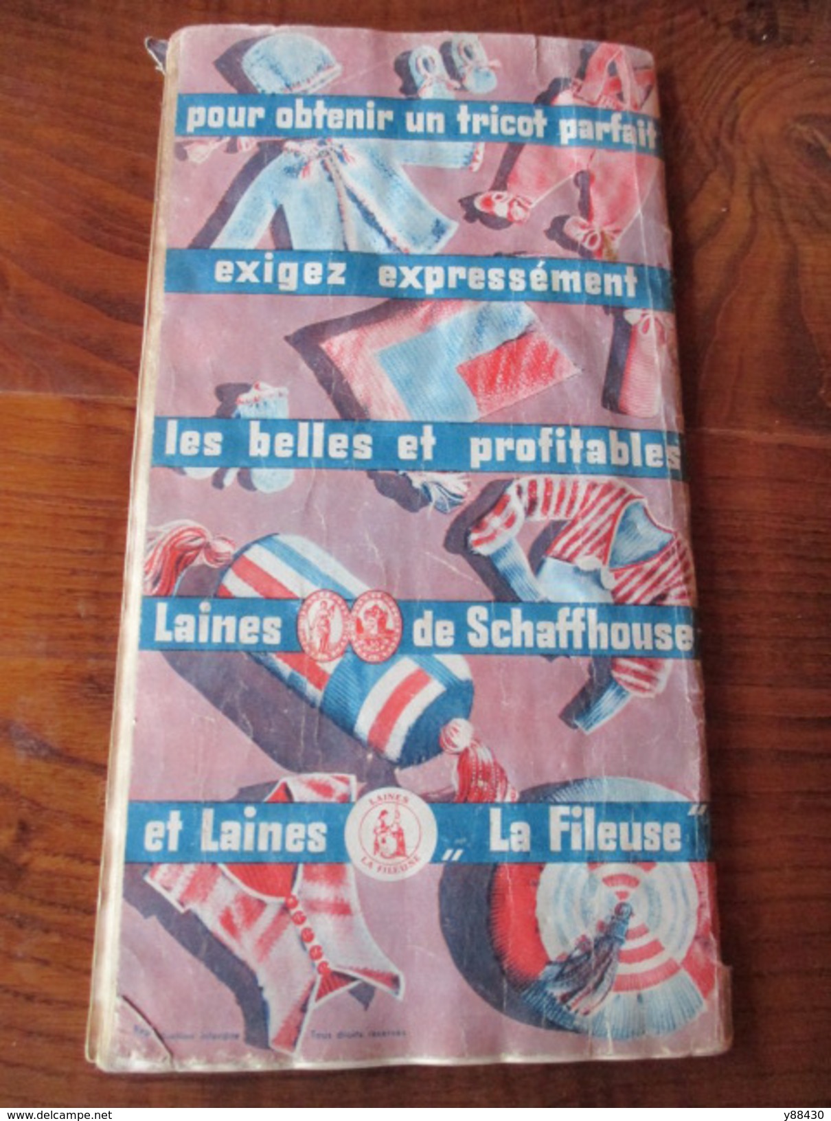 Album de TRICOTS - Laines de SCHAFFHOUSE & Laines LA FILEUSE - Livret de 128 pages - voir les 10 photos