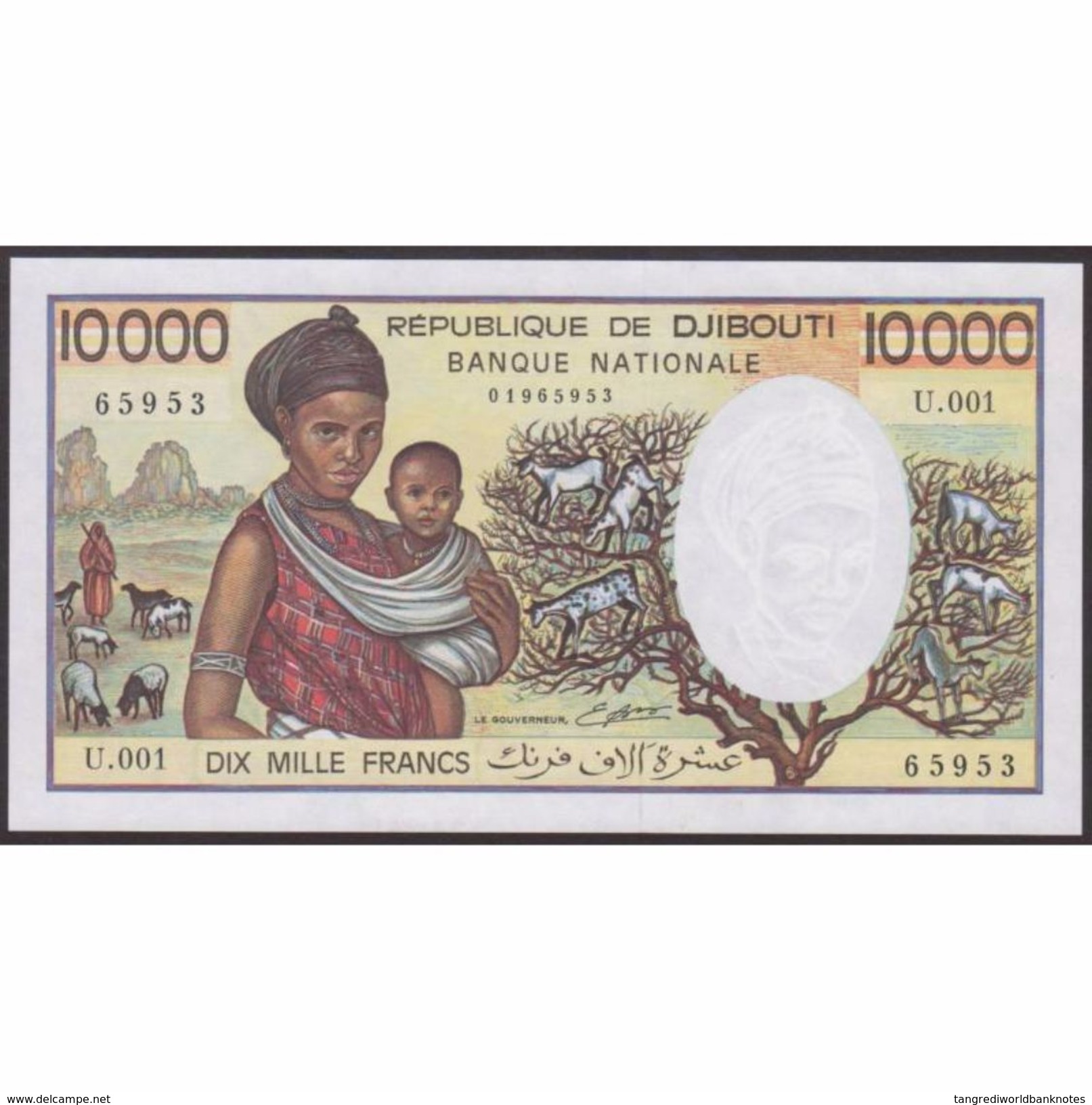 TWN - DJIBOUTI 39b - 10000 10.000 Francs 1999 Series U.001 UNC - Gibuti